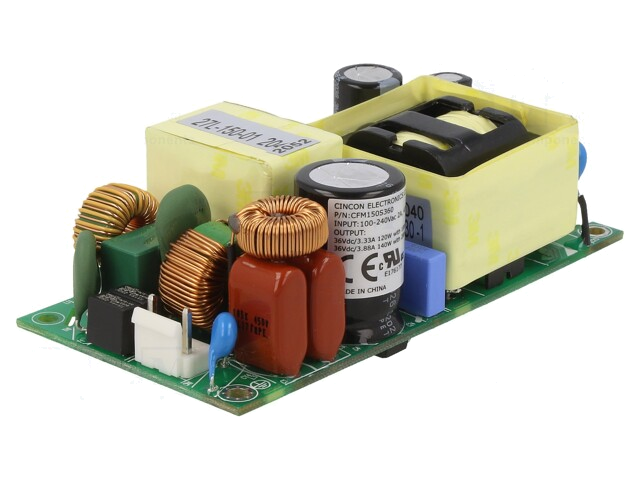 Voedingseenheid: schakelende; open; 120W; 80÷264VAC; 36VDC; 3,33A Voedingseenheid: schakelende; open; 120W; 80÷264VAC; 36VDC; 3,33A